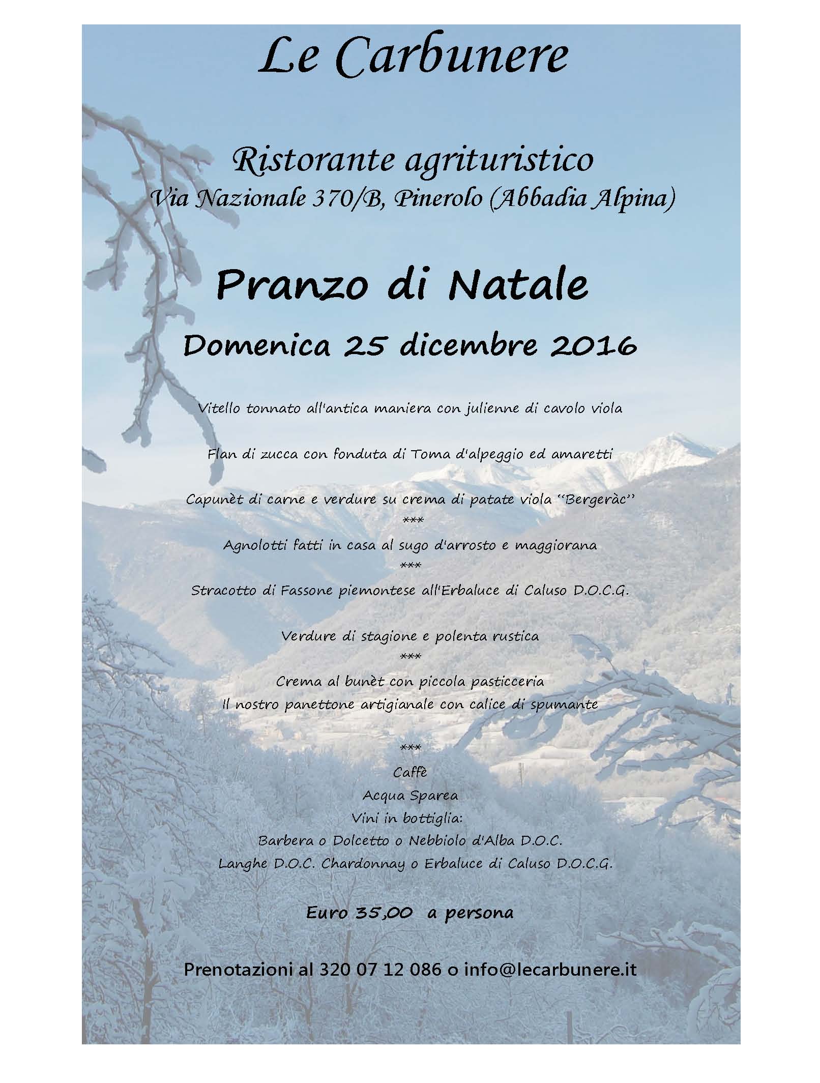 Menu Di Natale A 35 Euro.News